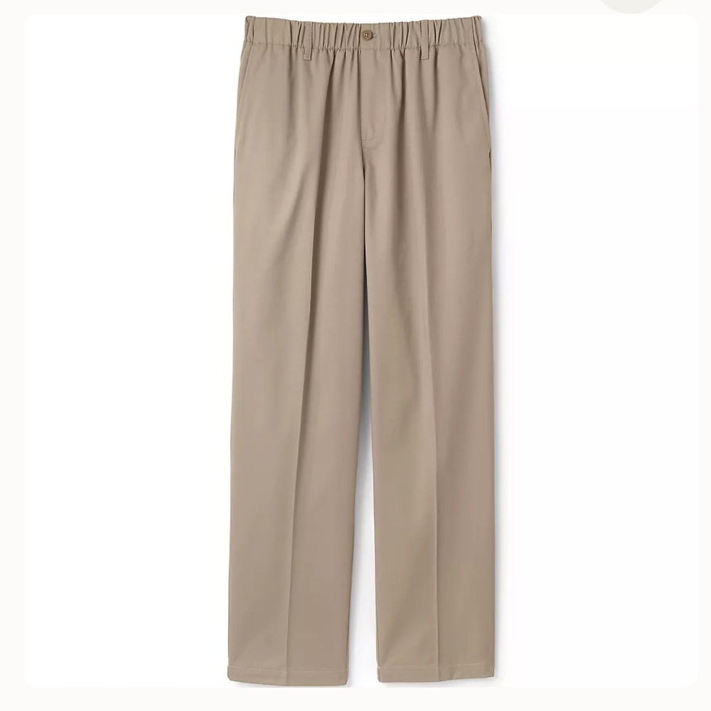 Men's Elastic Waist Pull-On Chino Pants lands end
